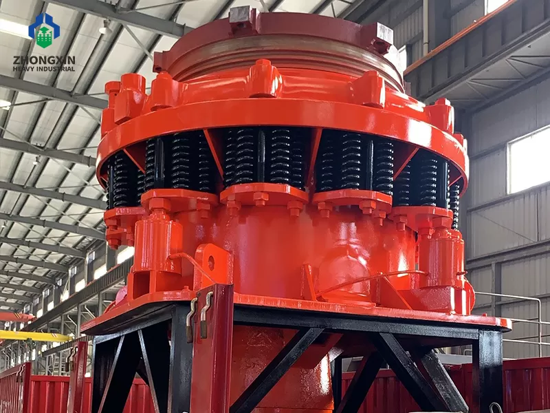 Heavy duty cone crusher ready for export container loading and transport