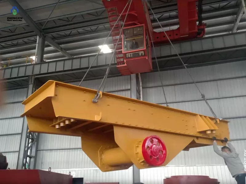 ZSW Vibrating Feeder ready for factory inspection before delivery