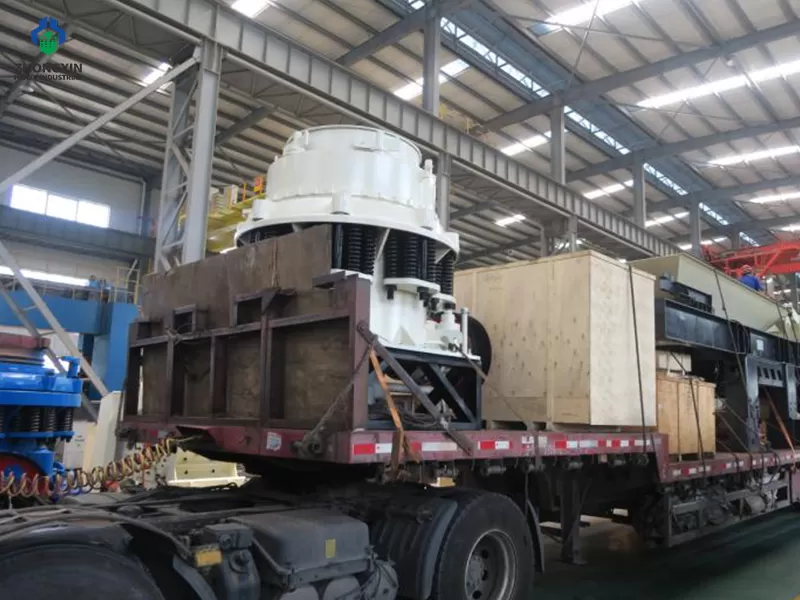 Portable rock crusher for sale ready for export container loading and transport
