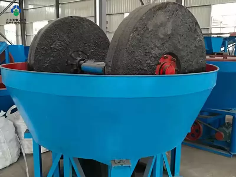 Wet Pan Mill production line in factory for gold mining applications