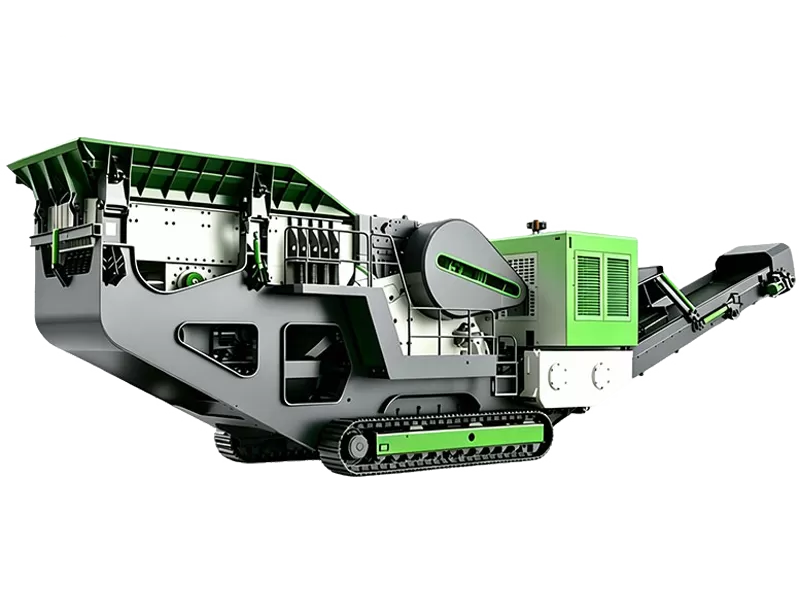 Tracked mobile jaw crusher unit inspected and ready for international shipment