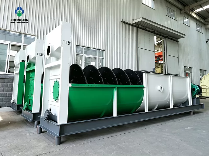 China spiral classifier manufacturer workshop producing high quality mineral processing equipment