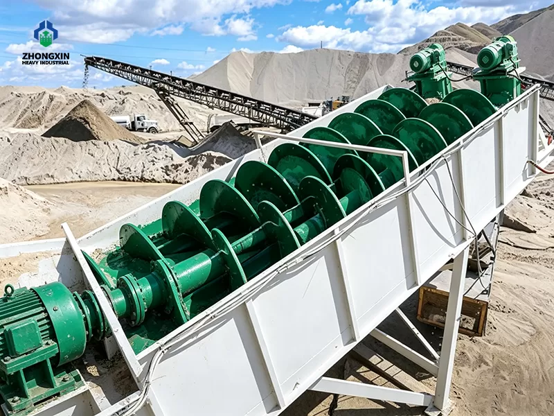 Spiral classifier working in mineral processing plant for ore classification