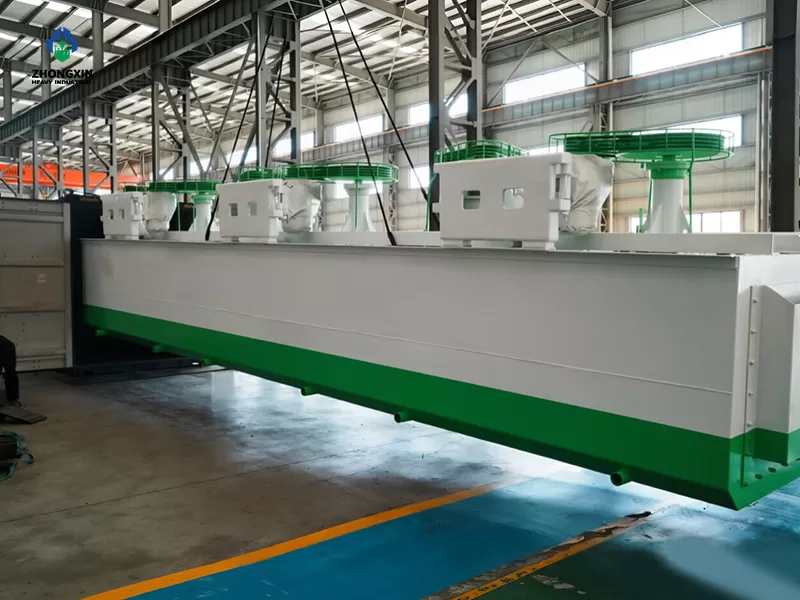 flotation machine packed and ready for shipment to overseas mining plant