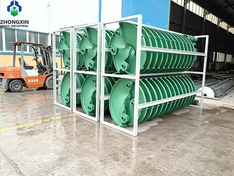 Gravity spiral concentrator columns manufactured for wet mineral processing plants.