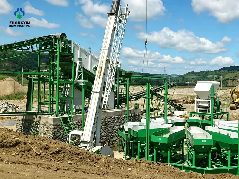 Gold ore processing plant with Jig Concentrator for gravity separation