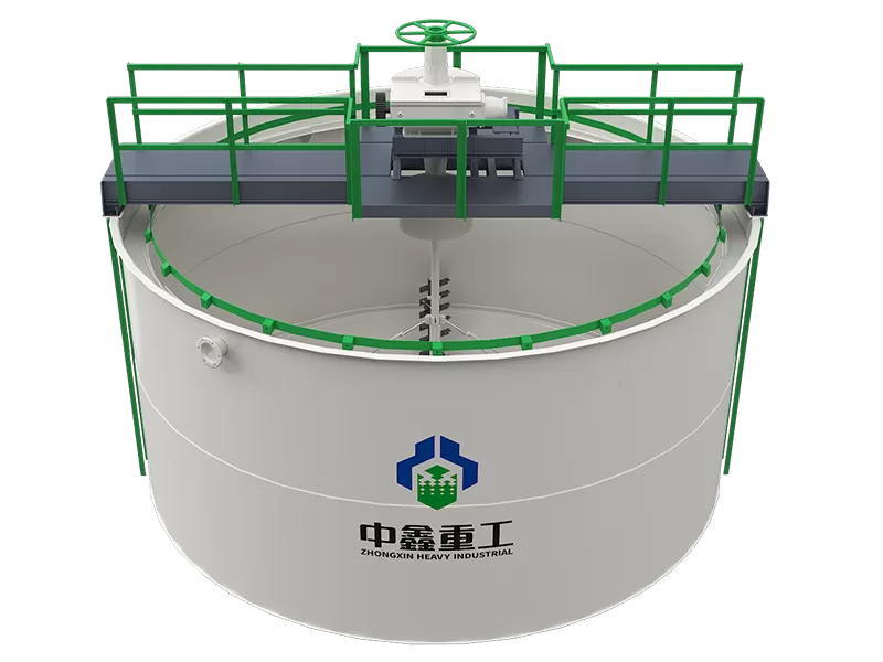 High-efficiency mineral thickener machine for slurry dewatering and liquid-solid separation isolated on white background