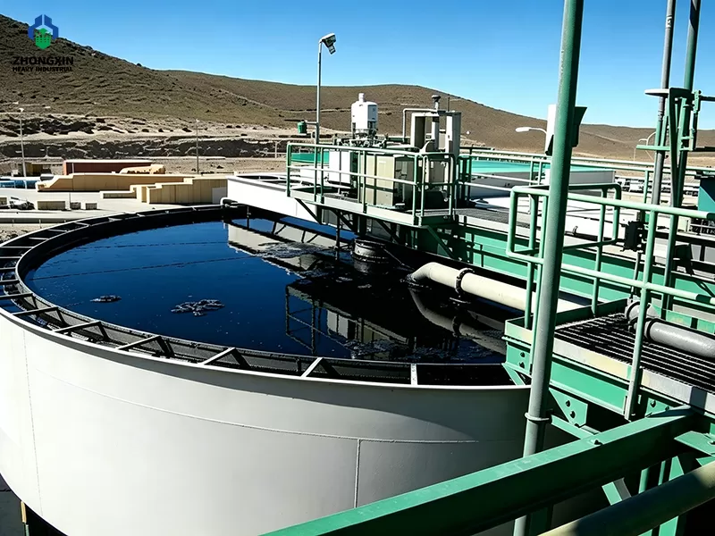 Full-scale mineral concentrate dewatering plant section with high-efficiency thickener system