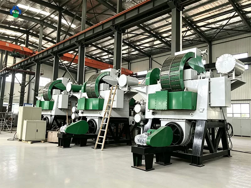 Front view of vertical ring pulsating high gradient magnetic separator