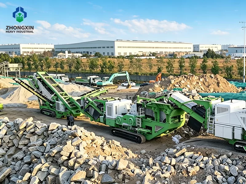 200 TPH Limestone and Weathered Stone Mobile Impact Crushing Plant in Saudi Arabia