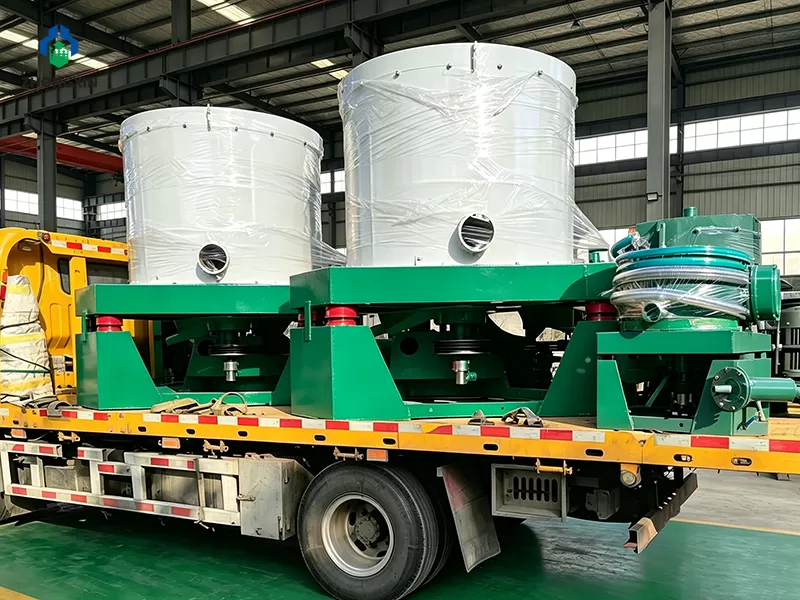Centrifugal gold concentrators packed in container for overseas export shipping