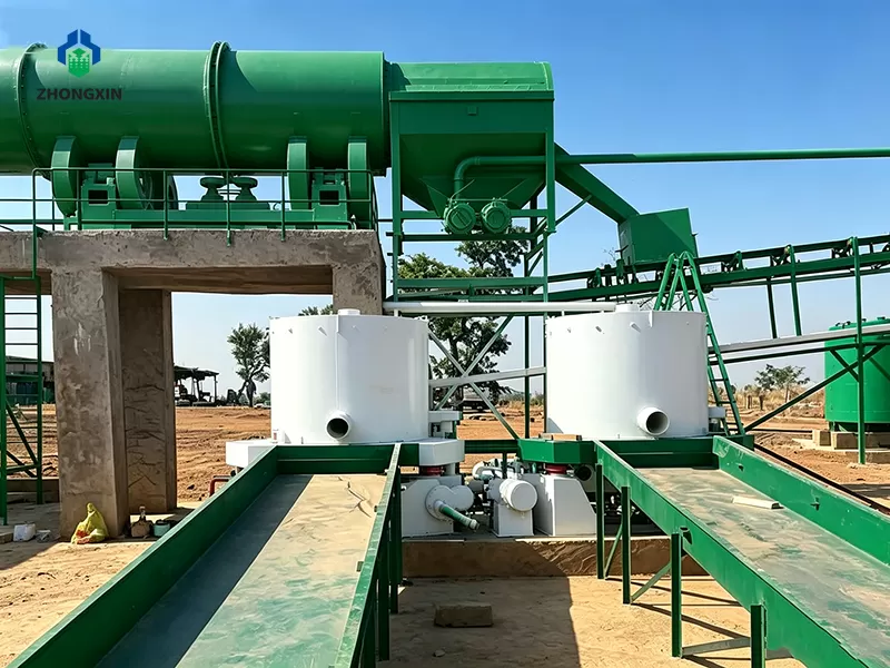 High-G gold centrifugal separator working in alluvial gold recovery washing plant