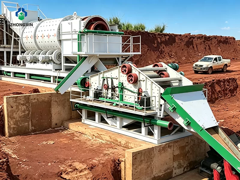 Placer gold gravity separation plant with high-efficiency centrifugal concentrator