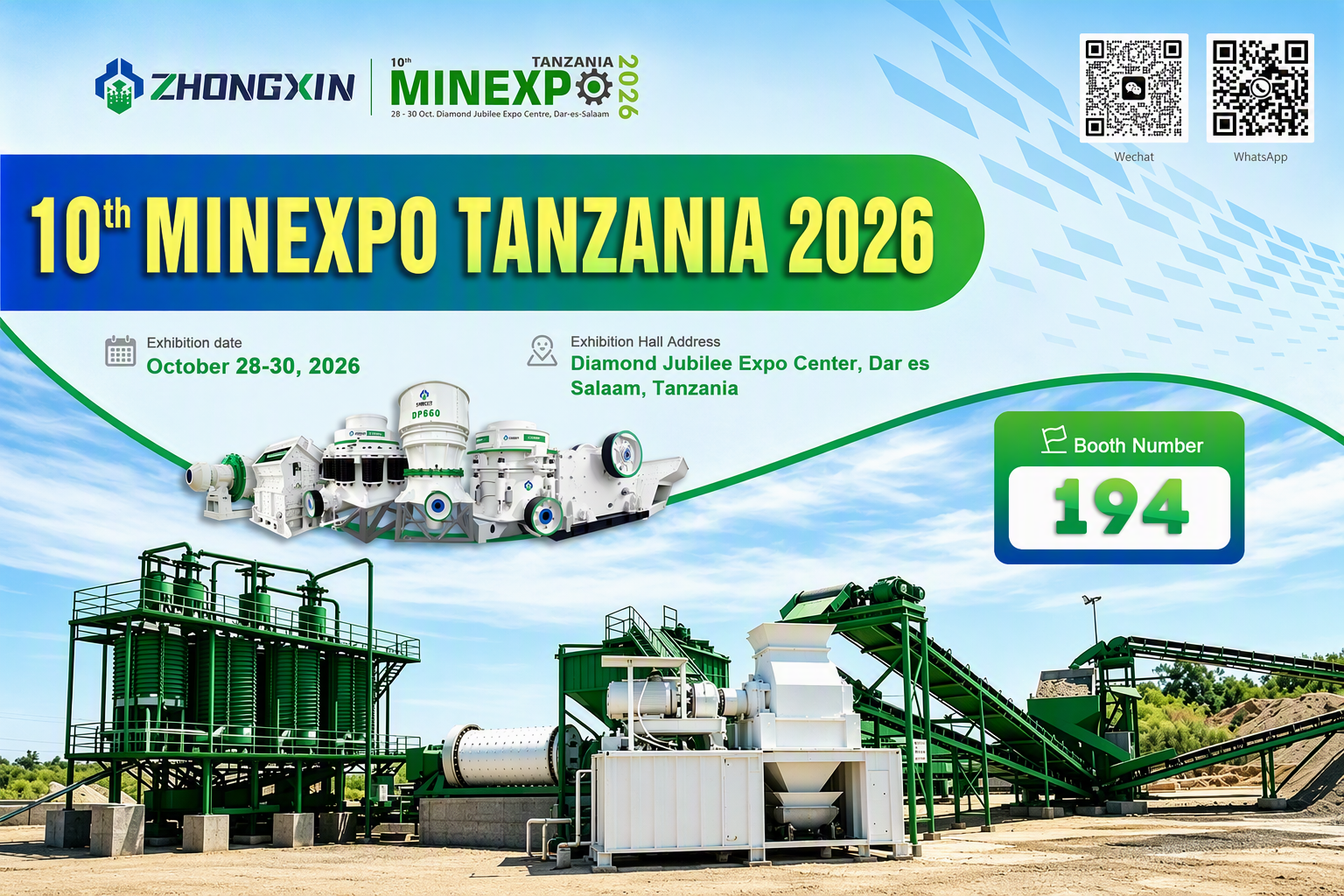 iaozuo Zhongxin Heavy Industry booth 194 at MINEXPO Tanzania 2026.png