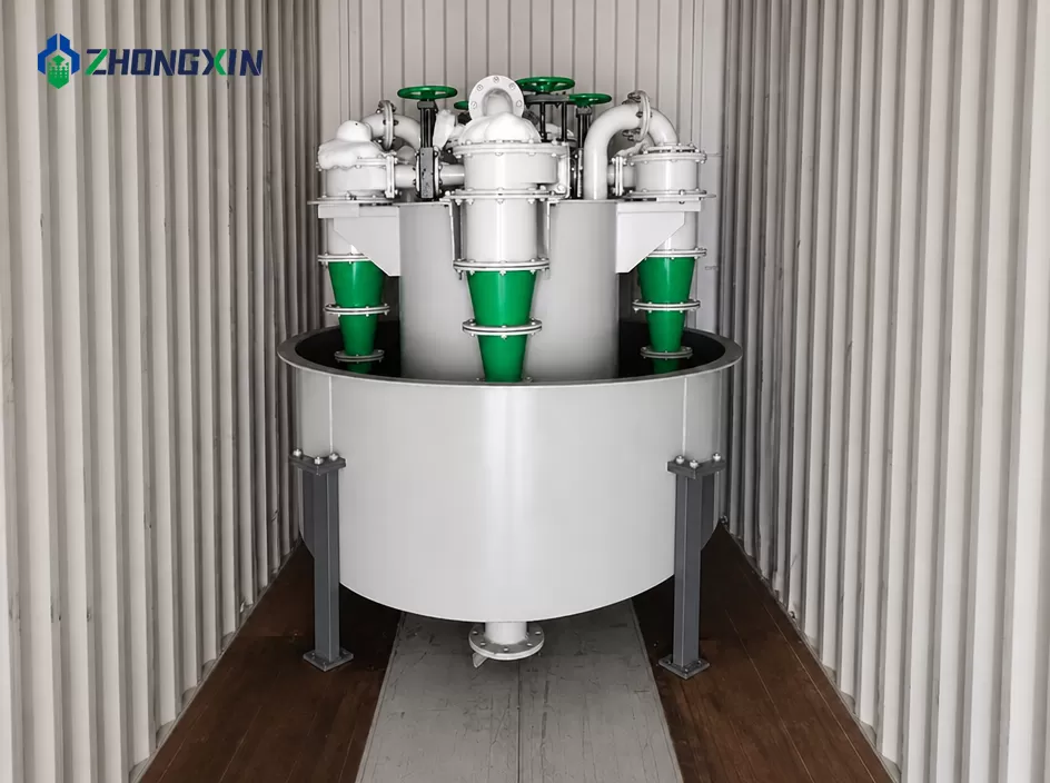 Industrial hydrocyclones securely packed and loaded for international shipping to mining clients