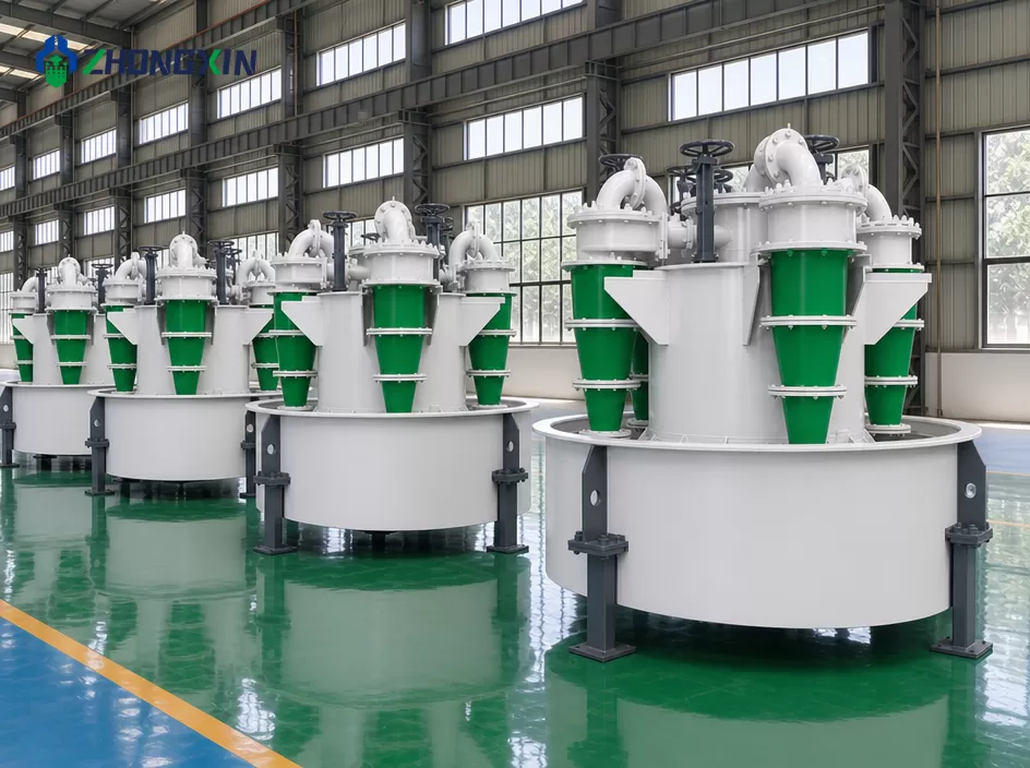 Precision machining of hydrocyclone components in our heavy machinery factory.