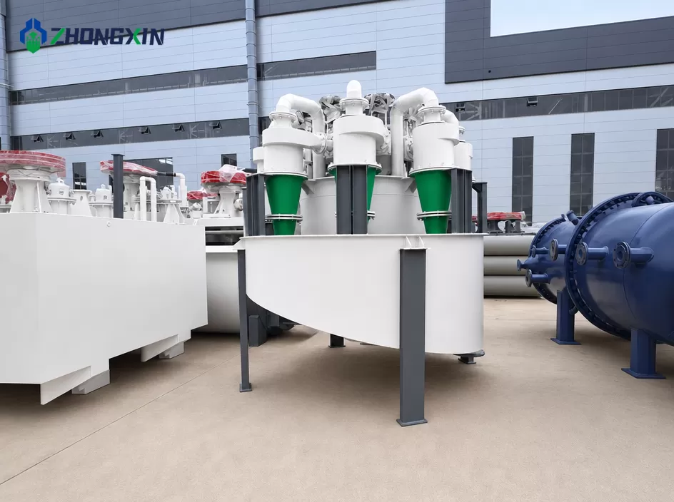 Ready-to-ship mineral processing hydrocyclone equipment at our logistics loading bay.