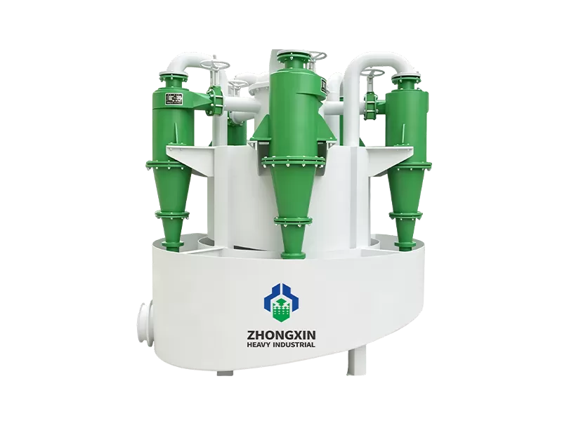 Premium wear-resistant industrial hydrocyclone isolated on a clean white background for mineral classification.