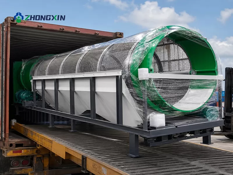 Trommel Screening Machine Loaded for Delivery