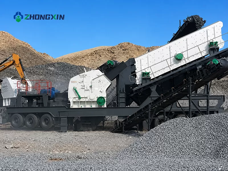 High Efficiency Wheel Mobile Impact Crusher Plant