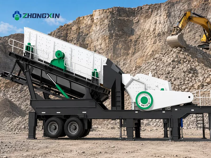 Wheel Mobile Impact Crusher Assembly in Factory
