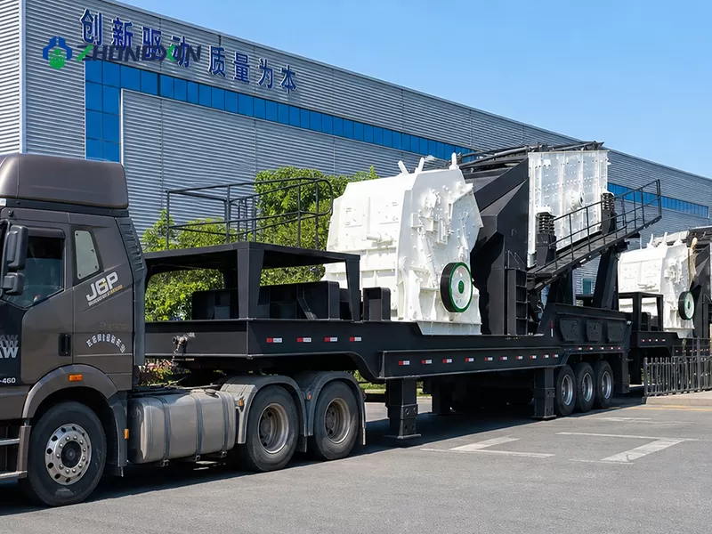 Wheel Mobile Impact Crusher Loaded for Delivery