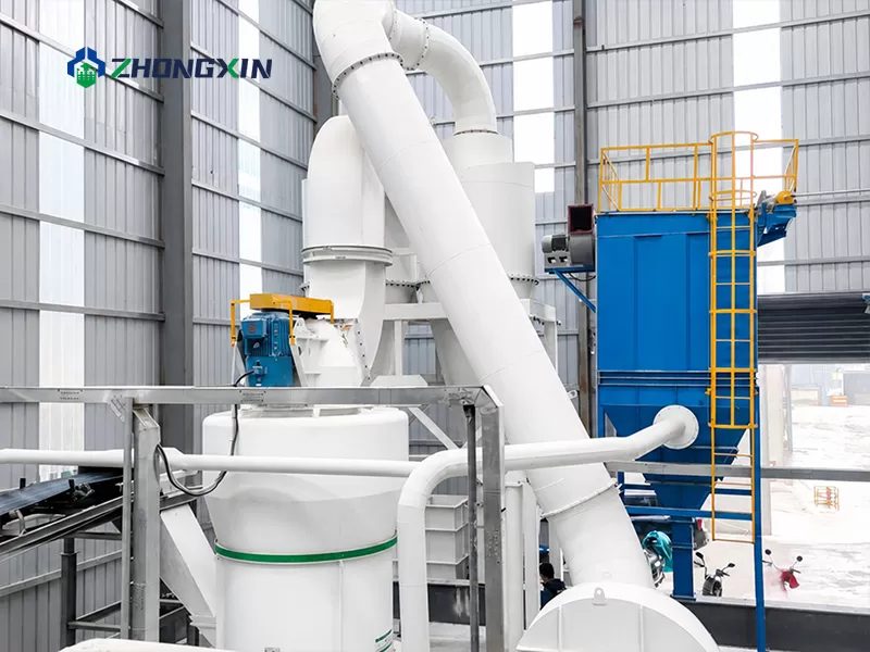 High-efficiency impeller fan and air duct of the MTM mill