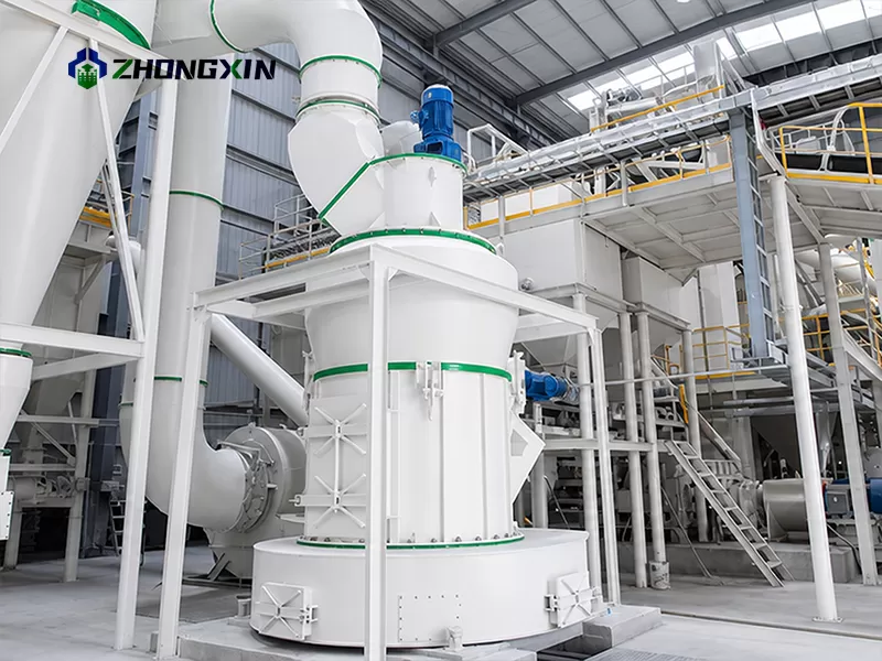 Dust collector with filter bags keeping the grinding plant area clean