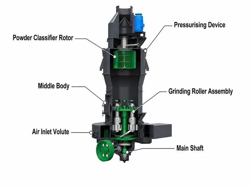 How an MTM European grinding mill works: feeding, grinding, classifying and dust collection