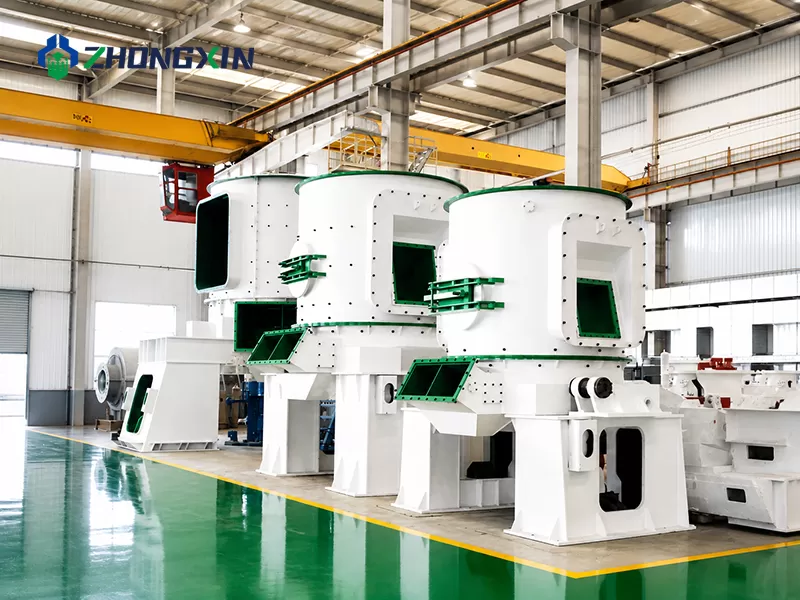 Advanced vertical roller mill processing and quality control workshop zone