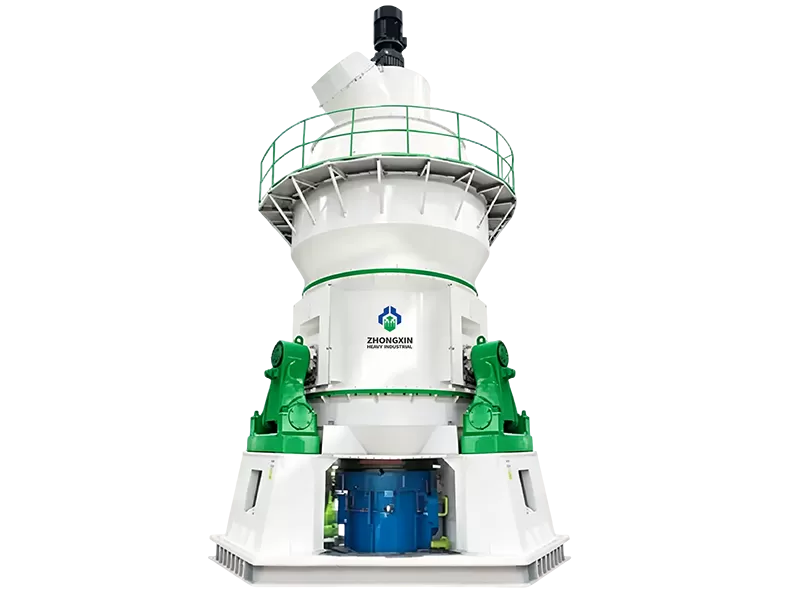 LM Series vertical roller mill isolated on white background for industrial catalog