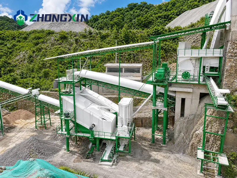 High-capacity PCZ single-stage heavy hammer crusher operating in open-pit aggregate plant