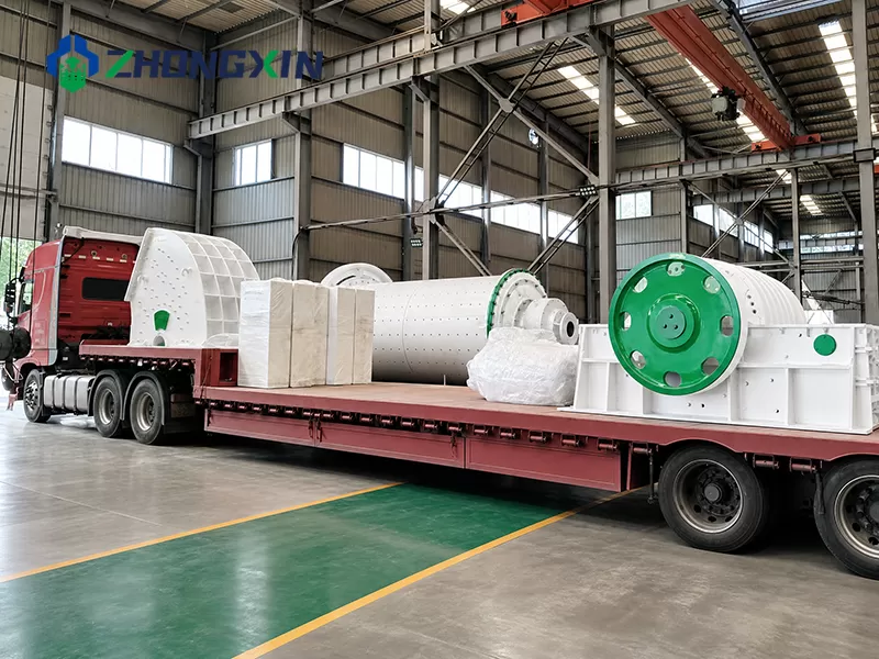 PCZ series heavy hammer crusher loaded on flatbed truck for international transport