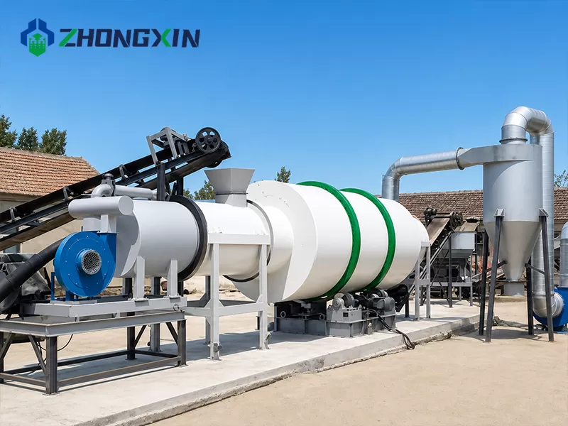 Drying line drum on a truck ready for shipment