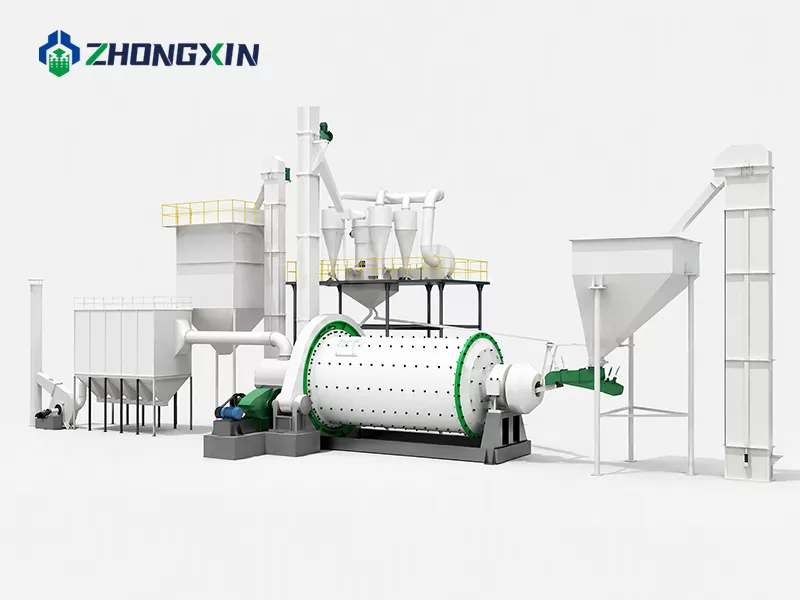 White-background rendering of contamination-free ceramic ball mill unit - Zhongxin