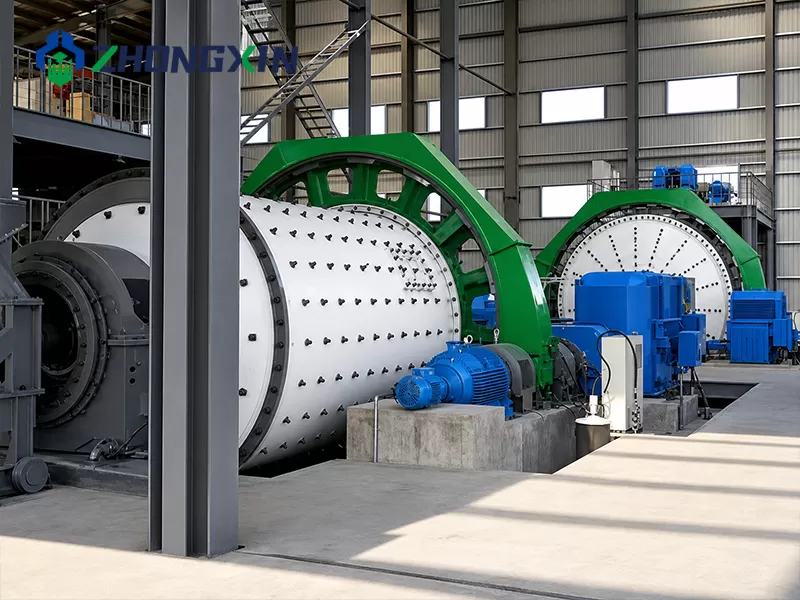 Motor and reducer set for the autogenous mill in the workshop assembly bay