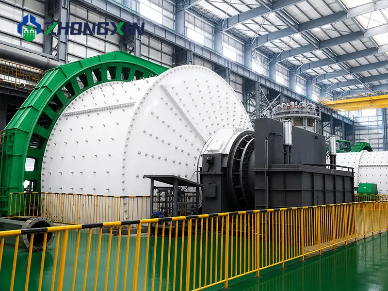 Complete autogenous mill assembled in the workshop before delivery