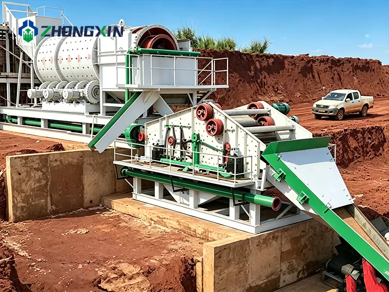 Placer gold gravity separation plant with high-efficiency centrifugal concentrator