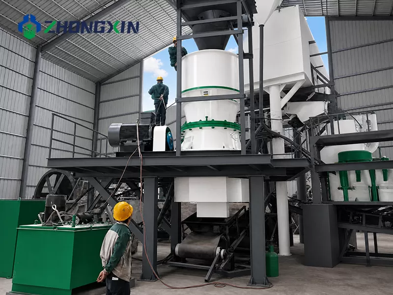 DP single cylinder cone crusher working in a secondary and tertiary crushing circuit