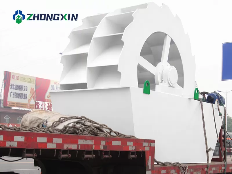 High efficiency sand washing process for manufactured sand production line.