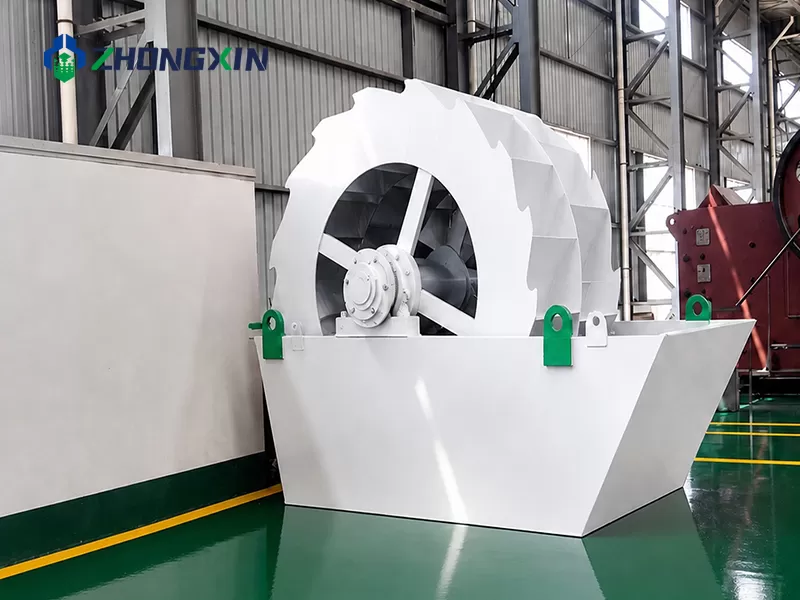 Factory-built wheel bucket sand washer designed for aggregate and silica sand cleaning