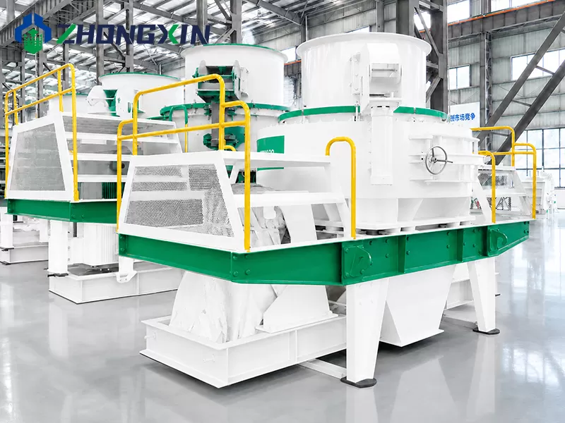 Factory stock of VSI sand makers equipped with belt drive guards for aggregate shaping
