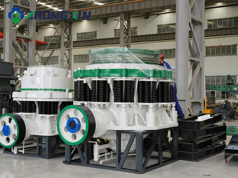 PSG series cone crusher main body secured inside sea shipping container