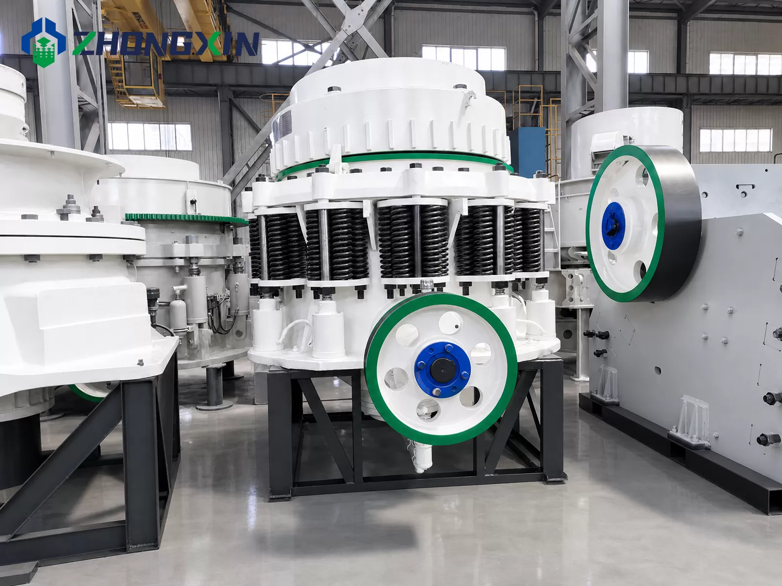Side view of ZX compound cone crusher manufactured by Zhongxin Heavy Industry