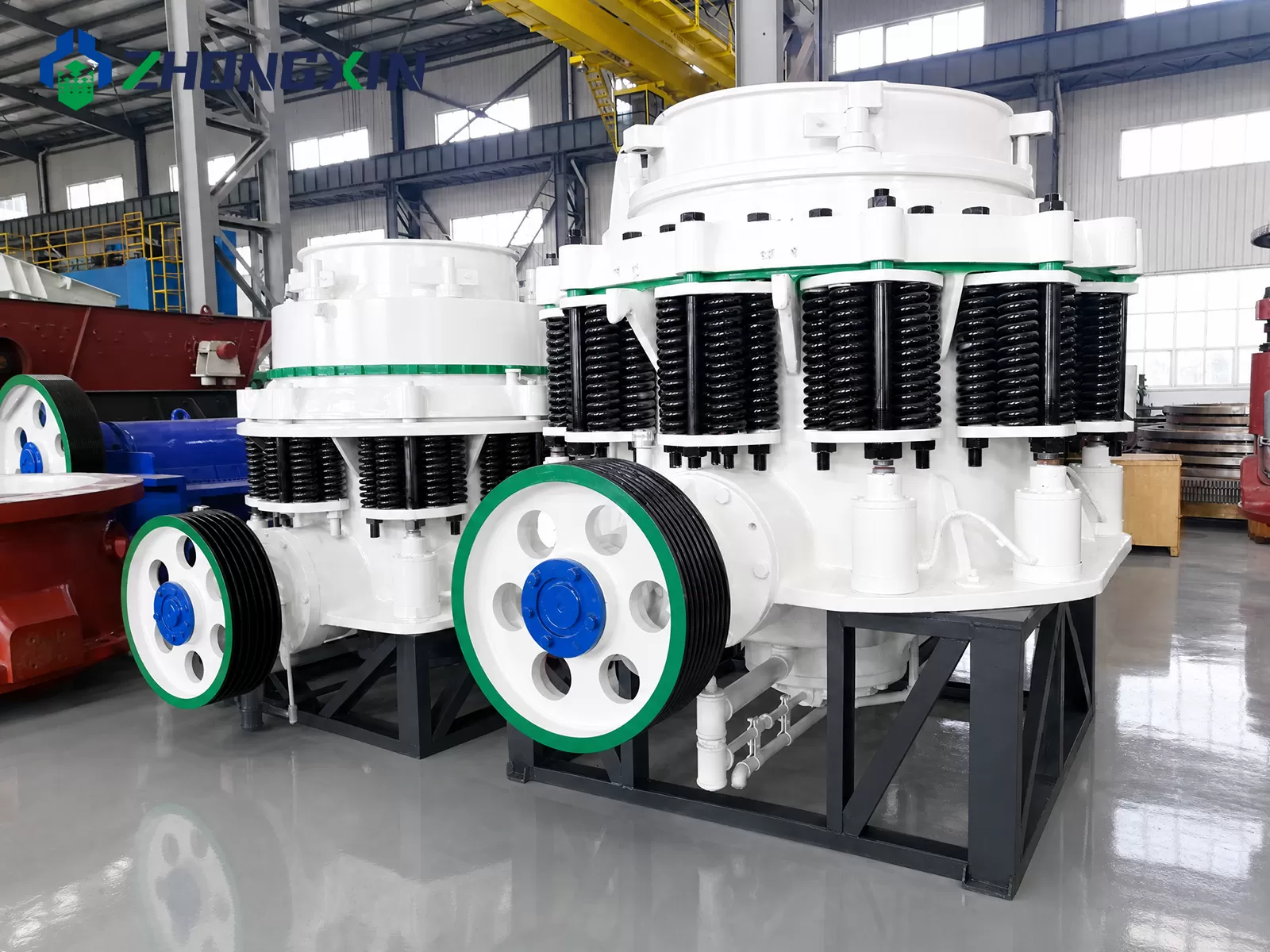 Factory stock of ZX series compound cone crushers ready for global export