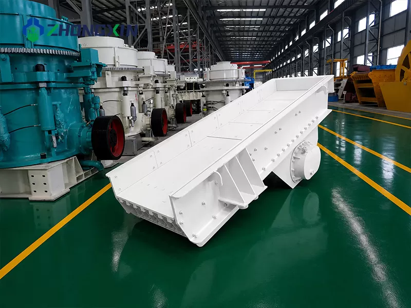 ZSW Vibrating Feeder for efficient material feeding in crushing plants