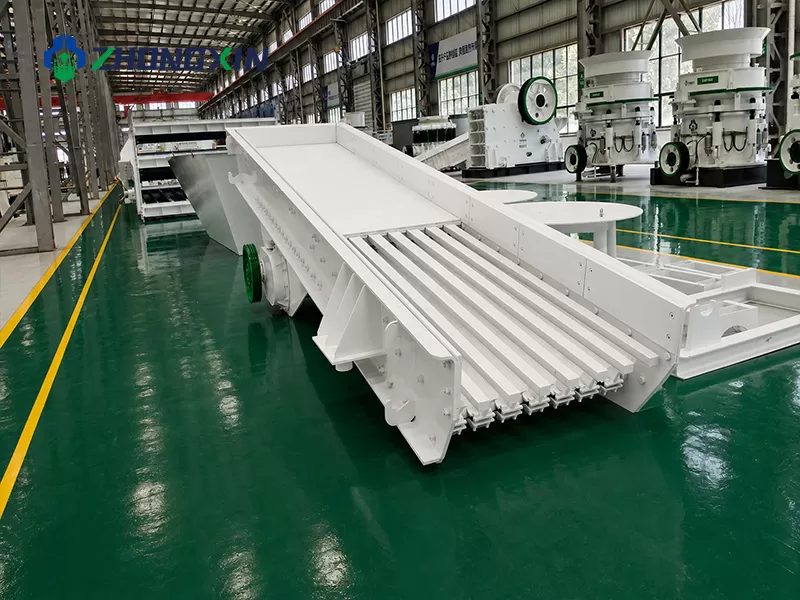 ZSW Vibrating Feeder for efficient material feeding in crushing plants