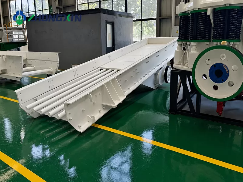 ZSW Vibrating Feeder for efficient material feeding in crushing plants